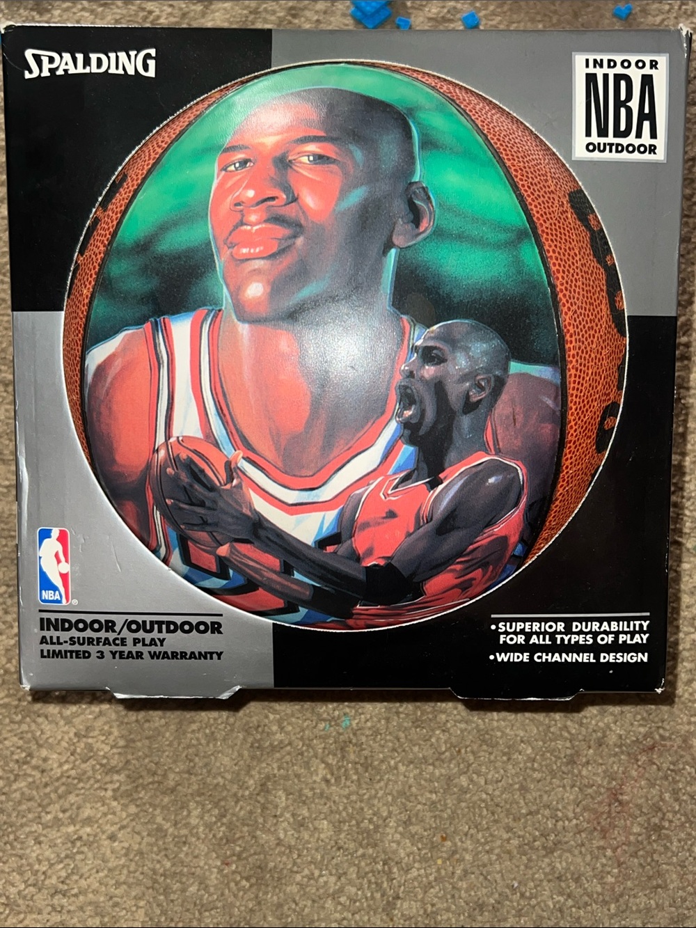 Spalding Basketball Artwork - Red, Green, Brown, Black